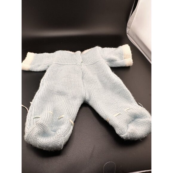 CPK Cabbage Patch Kids Vtg Baby Bean Butt BBB Blue Knit Sleeper Outfit RARE-1 - Picture 8 of 13
